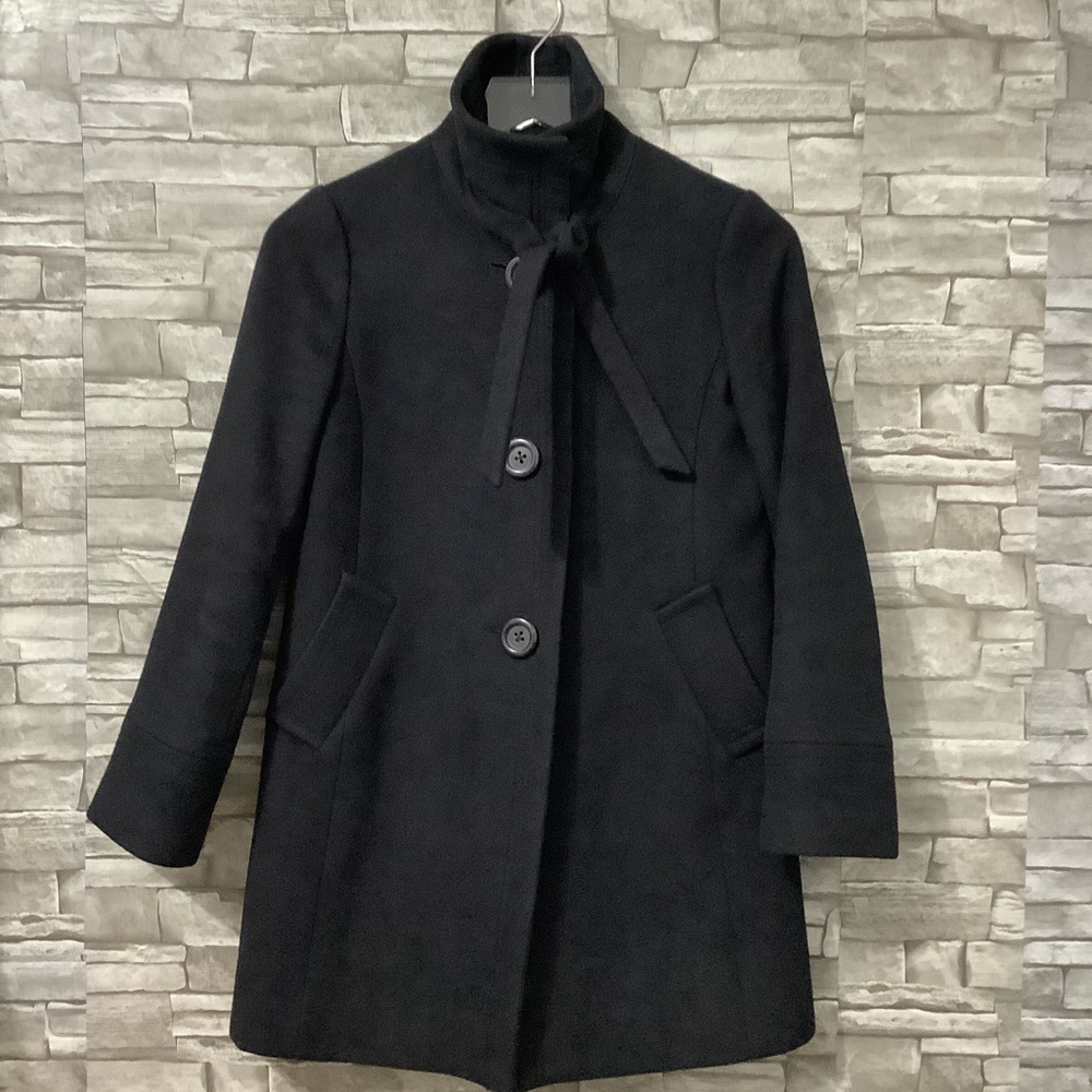 J. Crew Size 0P wool black coat (C010)